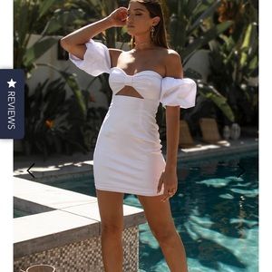 Runaway The Label mini white dress! Perfect for brides!